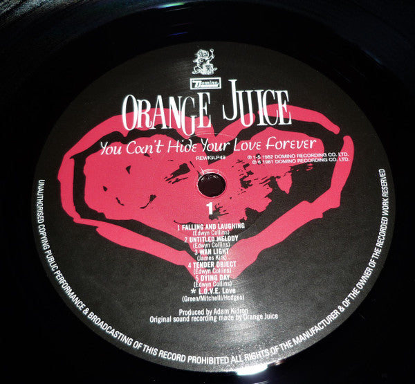 Orange Juice (3) : You Can't Hide Your Love Forever (LP, Album, RSD, RE, RM)