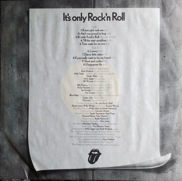 The Rolling Stones : It's Only Rock 'N Roll (LP, Album, RE)