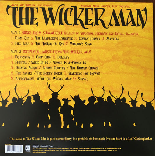 Paul Giovanni, Gary Carpenter, Magnet : The Wicker Man (The Original Soundtrack Album) (LP, Ltd, RE)
