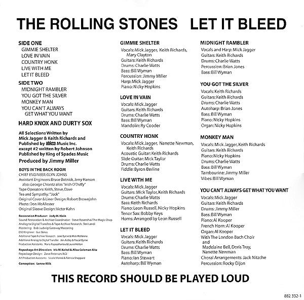 The Rolling Stones : Let It Bleed (LP, Album, RE, RM)
