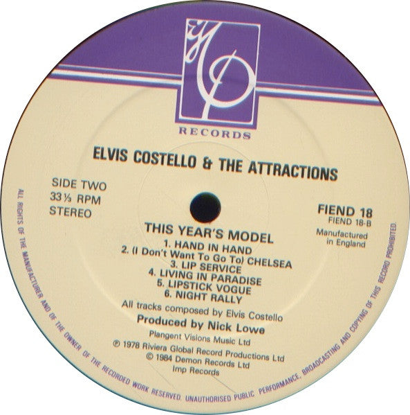 Elvis Costello : This Year's Model (LP, Album, RE)
