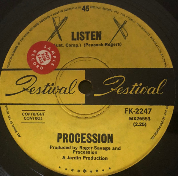 Procession (2) : Listen (7", Single)