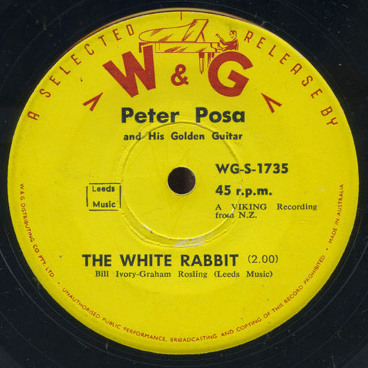 Peter Posa : The White Rabbit  (7", Single)