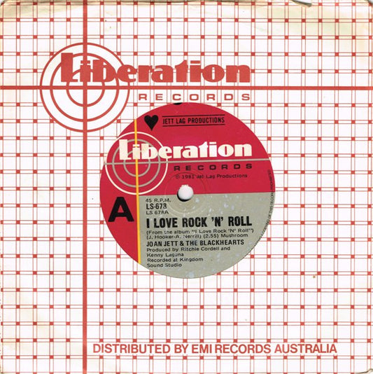 Joan Jett & The Blackhearts : I Love Rock 'N' Roll (7", Single)