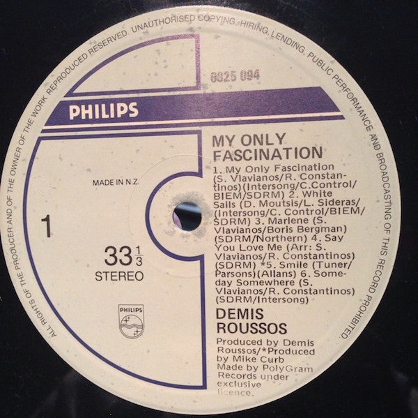 Demis Roussos : My Only Fascination (LP, Album)