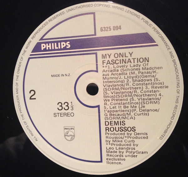Demis Roussos : My Only Fascination (LP, Album)
