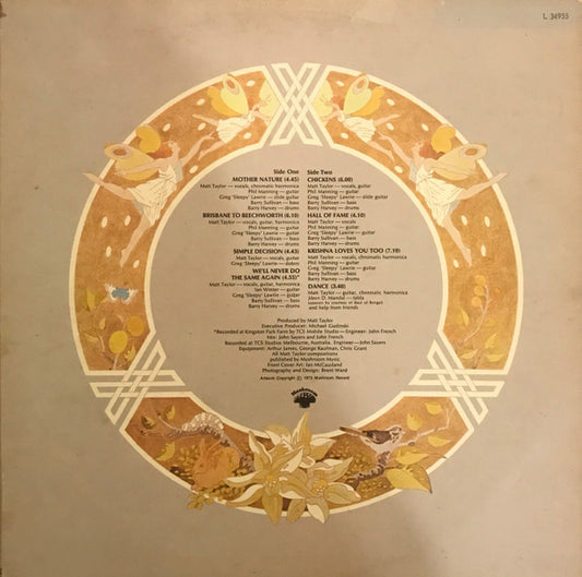 Matt Taylor (3) : Straight As A Die (LP, Album)