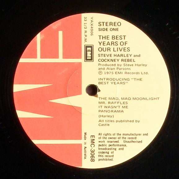 Steve Harley And Cockney Rebel* : The Best Years Of Our Lives (LP, Album)