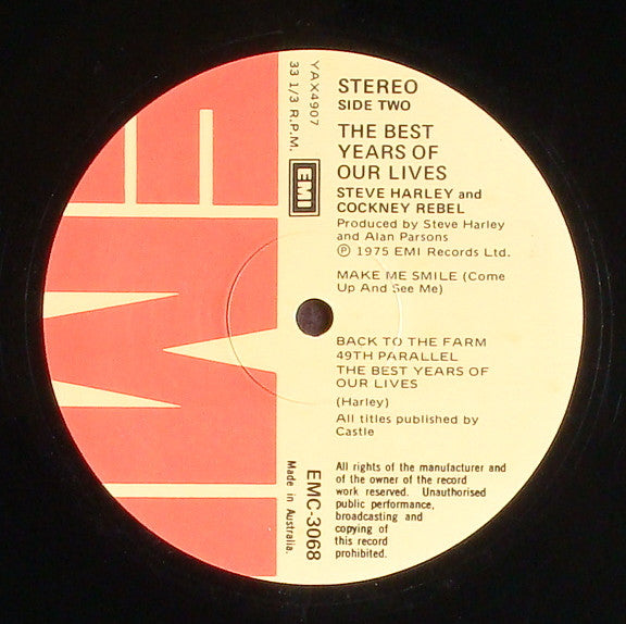 Steve Harley And Cockney Rebel* : The Best Years Of Our Lives (LP, Album)