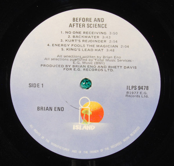 Brian Eno : Before And After Science (LP, Album, RP, Win)