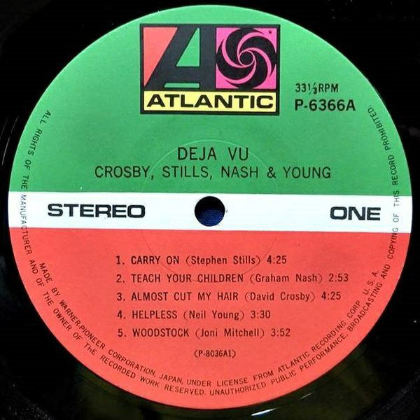 Crosby, Stills, Nash & Young = クロスビー・スティルス・ナッシュ&ヤング* : Déjà Vu = デジャ・ヴ (LP, Album, RE, Gat)