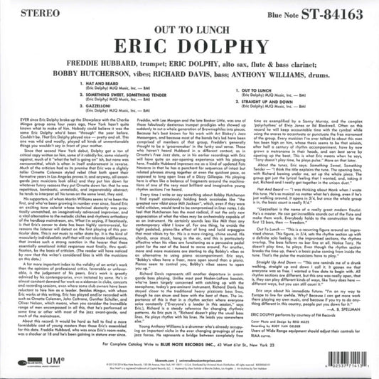 Eric Dolphy : Out To Lunch! (LP, Album, RE, RM)