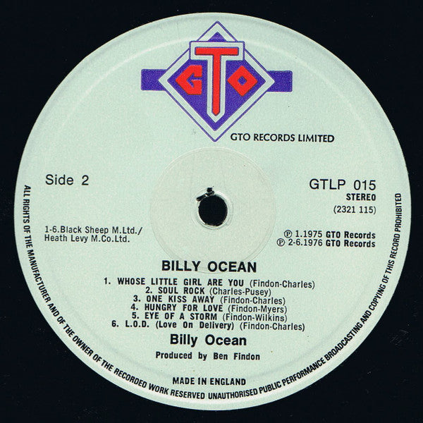 Billy Ocean : Billy Ocean (LP, Album)