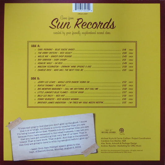 Various : Sun Record Company Compilation Curated By Record Store Day, Volume 1 (LP, RSD, Comp, Ltd)