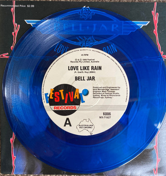 Bell Jar : Love Like Rain (7", Single, PS )