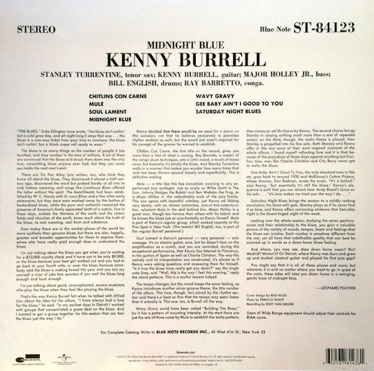 Kenny Burrell : Midnight Blue (LP, Album, RE, RM, 180)