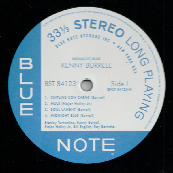 Kenny Burrell : Midnight Blue (LP, Album, RE, RM, 180)