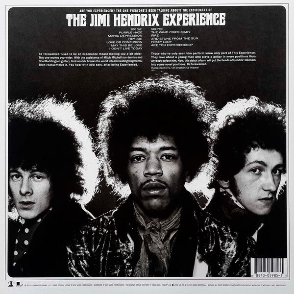 The Jimi Hendrix Experience : Are You Experienced  (LP, Album, RM, RP, 200)