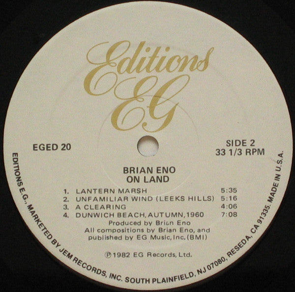 Brian Eno : Ambient 4 (On Land) (LP, Album)