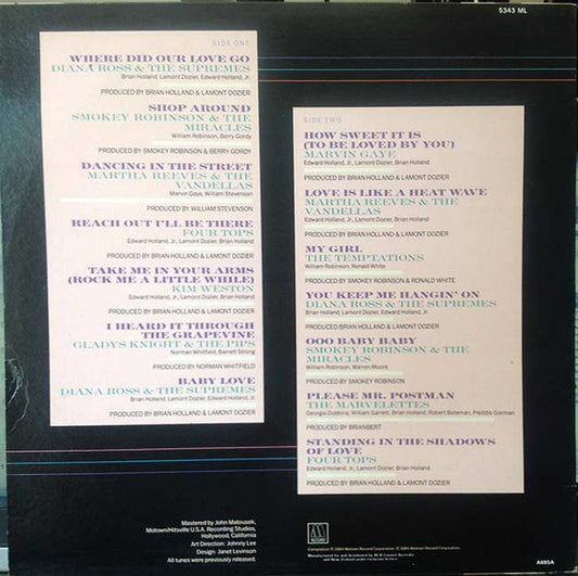 Various : Every Great Motown Song: The First 25 Years - Volume 1: The 1960's (LP, Comp)