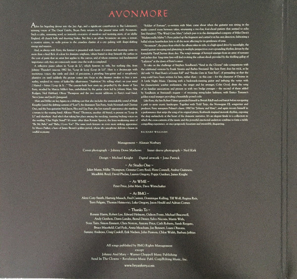 Bryan Ferry : Avonmore (LP, Album + CD, Album)