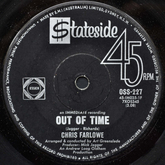 Chris Farlowe : Out Of Time (7", Single)