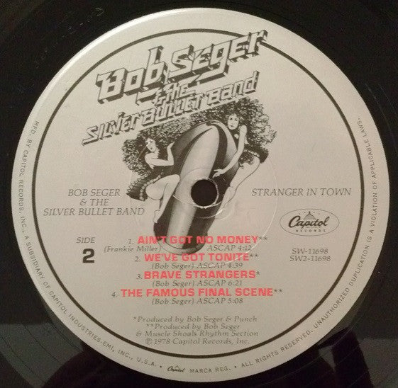 Bob Seger & The Silver Bullet Band* : Stranger In Town (LP, Album, L.A)