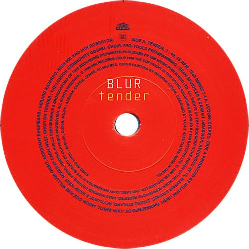 Blur : Tender (7", Single, Ltd, Num, Blu)