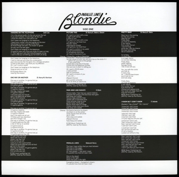 Blondie : Parallel Lines (LP, Album, RE, 180)