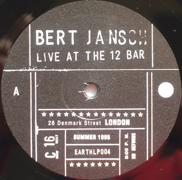 Bert Jansch : Live At The 12 Bar (LP, Album, RE)