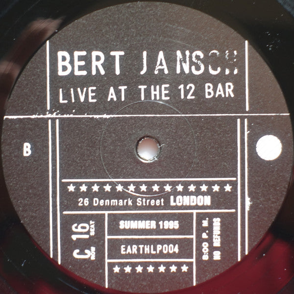 Bert Jansch : Live At The 12 Bar (LP, Album, RE)