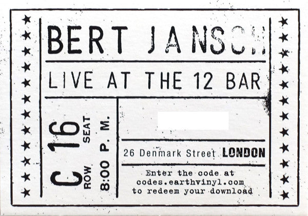 Bert Jansch : Live At The 12 Bar (LP, Album, RE)