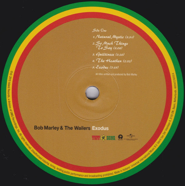 Bob Marley & The Wailers : Exodus (LP, Album, RE, RM, 180)