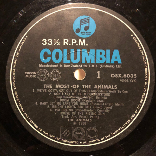 The Animals : The Most Of The Animals (LP, Comp, Mono, Exp)