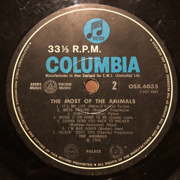 The Animals : The Most Of The Animals (LP, Comp, Mono, Exp)