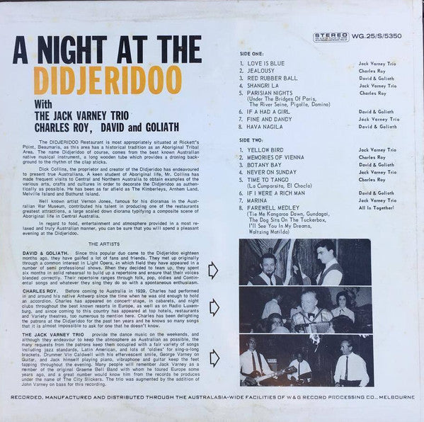 Various : A Night At The Didjeridoo (LP, Album)