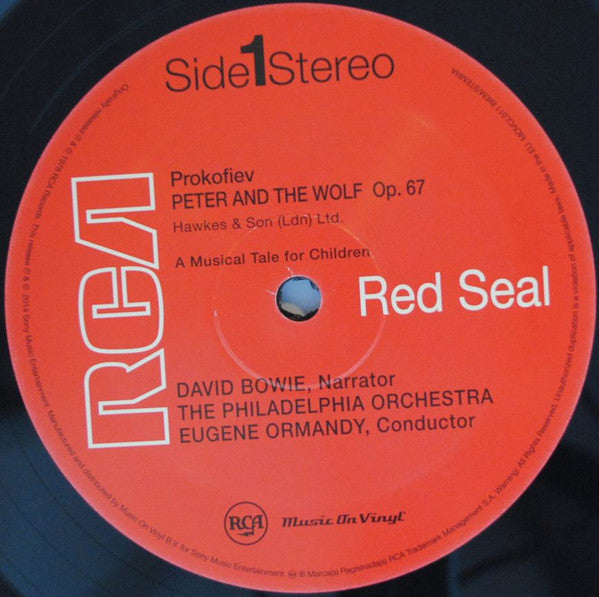 David Bowie Narrates Prokofiev*, Eugene Ormandy, The Philadelphia Orchestra, Britten* : Peter And The Wolf / Young Person's Guide To The Orchestra (LP, Album, RE, 180)