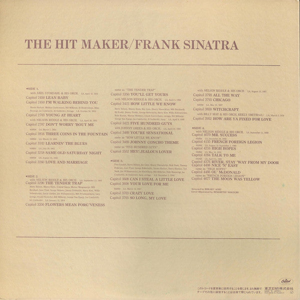 Frank Sinatra : The Hit Maker (2xLP, Comp, Mono, Gat)