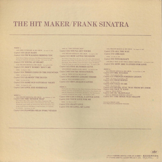 Frank Sinatra : The Hit Maker (2xLP, Comp, Mono, Gat)