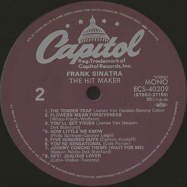 Frank Sinatra : The Hit Maker (2xLP, Comp, Mono, Gat)