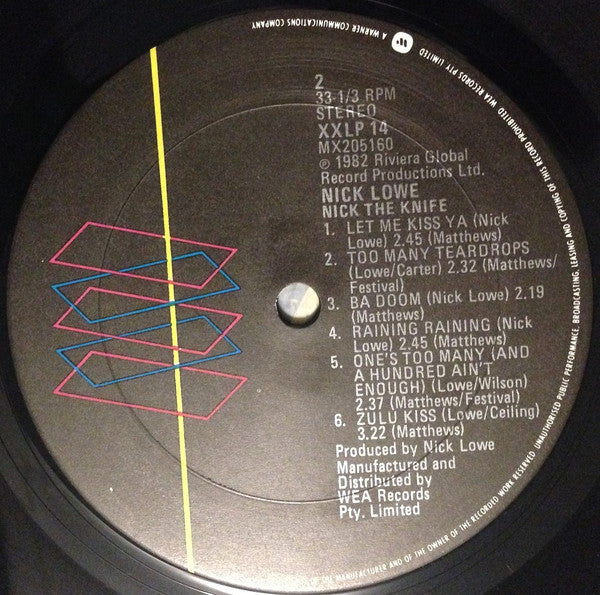 Nick Lowe : Nick The Knife (LP, Album)