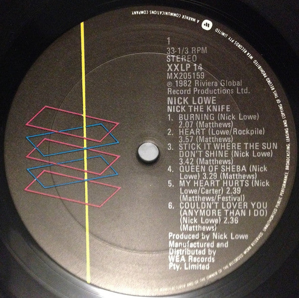 Nick Lowe : Nick The Knife (LP, Album)