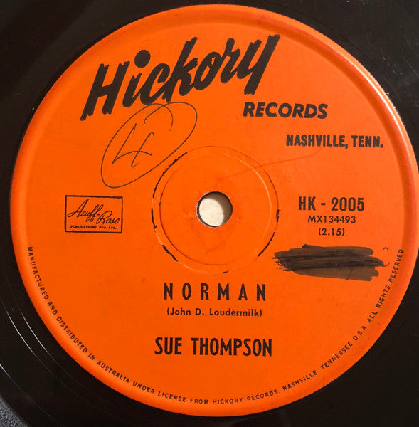 Sue Thompson : Norman (7", Single)