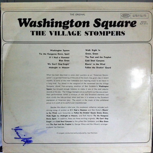 The Village Stompers : The Original Washington Square (LP, Album, Mono)