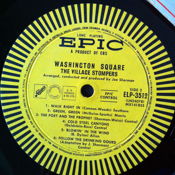 The Village Stompers : The Original Washington Square (LP, Album, Mono)