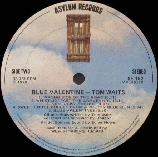 Buy Tom Waits : Blue Valentine (LP, Album) Online for a great