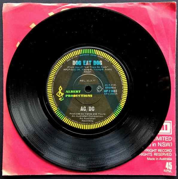 AC/DC : Dog Eat Dog (7", Single, Promo)