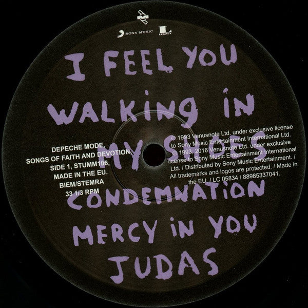 Depeche Mode : Songs Of Faith And Devotion (LP, Album, RE, RM, Gat)