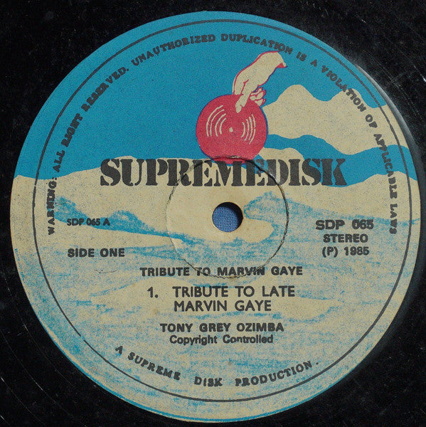 Tony Grey (2) : Tribute To Marvin Gaye (LP, Album)