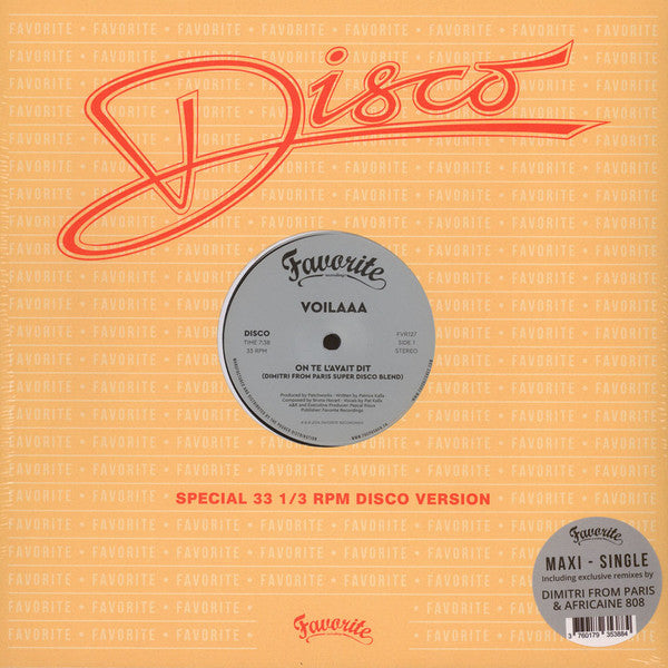 Voilaaa : On Te L’Avait Dit / Spies Are Watching Me (Remixes) (12", Maxi)